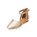 Extra Wide Width Women's The Paris Flat by Comfortview in Gold (Size 7 1/2 WW)