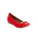 Extra Wide Width Women's The London Flat by Comfortview in New Hot Red (Size 9 WW)