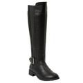 Women's The Milan Wide Calf Boot by Comfortview in Black (Size 7 1/2 M)