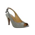 Wide Width Women's Gervasi Pumps And Slings by J. Renee in Pewter Dance Glitter (Size 11 W)