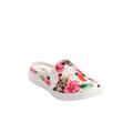 Extra Wide Width Women's The Camellia Slip On Sneaker Mule by Comfortview in Hawaiian Floral (Size 12 WW)