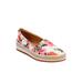 Wide Width Women's The Spencer Slip On Flat by Comfortview in Hawaiian Floral (Size 8 1/2 W)