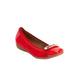 Wide Width Women's The London Flat by Comfortview in New Hot Red (Size 10 W)