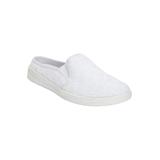 Extra Wide Width Women's The Camellia Slip On Sneaker Mule by Comfortview in White (Size 10 1/2 WW)