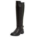 Wide Width Women's The Milan Wide Calf Boot by Comfortview in Black (Size 10 1/2 W)