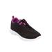 Women's CV Sport Eddie Sneaker by Comfortview in Black (Size 7 1/2 M)