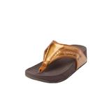 Wide Width Women's The Sporty Slip On Thong Sandal by Comfortview in Bronze (Size 12 W)