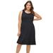 Plus Size Women's Fit and Flare Knit Dress by ellos in Black (Size L)