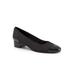 Wide Width Women's Daisy Block Heel by Trotters in Black Vegan (Size 11 W)