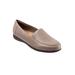 Wide Width Women's Deanna Slip Ons by Trotters in Dark Taupe (Size 6 W)