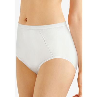 Plus Size Women's Seamless Brief With Tummy Panel Ultra Control 2-Pack by Bali in White (Size 2X)