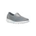 Extra Wide Width Women's Travelactiv Slip On by Propet in Silver (Size 9 1/2 WW)