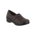 Extra Wide Width Women's Lyndee Slip-Ons by Easy Works by Easy Street® in Brown Tool (Size 9 WW)