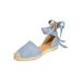 Extra Wide Width Women's The Shayla Flat Espadrille by Comfortview in Chambray (Size 7 WW)