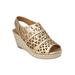 Extra Wide Width Women's The Karen Espadrille by Comfortview in Gold (Size 10 WW)