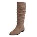 Extra Wide Width Women's The Shelly Wide Calf Boot by Comfortview in Dark Taupe (Size 9 WW)