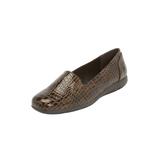 Women's The Leisa Slip On Flat by Comfortview in Brown (Size 8 1/2 M)