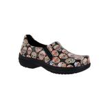 Wide Width Women's Bind Slip-Ons by Easy Works by Easy Street® in Skull Patent Pattern (Size 7 W)