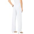 Plus Size Women's Wide-Leg Bend Over® Pant by Roaman's in White (Size 32 W)