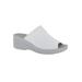 Wide Width Women's Airy Sandals by Easy Street® in White Stretch (Size 9 1/2 W)