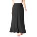 Plus Size Women's Stretch Knit Maxi Skirt by The London Collection in Black (Size 22/24) Wrinkle Resistant Pull-On Stretch Knit