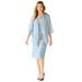 Plus Size Women's Sparkling Lace Jacket Dress by Catherines in Ballad Blue (Size 28 W)