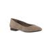 Women's Vivien Flat by Bella Vita® in Almond Kid Suede (Size 8 M)