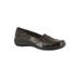 Extra Wide Width Women's Purpose Slip-On by Easy Street® in Brown Patent Croc (Size 7 1/2 WW)