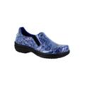 Wide Width Women's Bind Slip-Ons by Easy Works by Easy Street® in Blue Mosaic Pattern (Size 8 W)