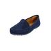Extra Wide Width Women's The Milena Slip On Flat by Comfortview in Navy (Size 8 1/2 WW)