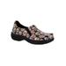 Extra Wide Width Women's Bind Slip-Ons by Easy Works by Easy Street® in Skull Patent Pattern (Size 7 WW)