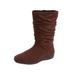 Extra Wide Width Women's The Aneela Wide Calf Boot by Comfortview in Brown (Size 10 1/2 WW)