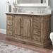 Gracie Oaks Eveny 61" Double Bathroom Vanity Set Stone, Wood in Brown/Gray | 39.5 H x 61 W x 22.5 D in | Wayfair A373C9605E5443D0B2C9B9F3EA05FADB