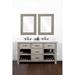 Gracie Oaks Eveny 61" Double Bathroom Vanity Set Wood/Stone in Gray | 35.5 H x 61 W x 22.5 D in | Wayfair AFCB3EDBD4E840AFADBA23628504290B