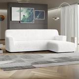 PAULATO by GA.I.CO. Microfibra Collection Stretch Sectional Sofa Slipcover - Easy to Clean & Durable (Right Chaise) | 35 H x 135 W x 65 D in | Wayfair