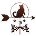 Winston Porter Panavista Cat Kitten Weathervane Metal/Steel in Brown/Gray | 30 H x 21 W x 15.5 D in | Wayfair 0A4768E34B7140E3AE7C7F7B96219873