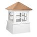 Gracie Oaks Cassels Vinyl Cupola Vinyl/Metal/Copper in Brown/White | 43 H x 30 W x 30 D in | Wayfair B0C86D748772422D99235296311074BE