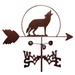 Millwood Pines Vanille Wolf Howling at the Moon Weathervane Metal/Steel in Brown/Gray | 30 H x 21 W x 15.5 D in | Wayfair