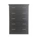 Hokku Designs Aryani 5 Drawer 34" W Chest Wood in Gray | 48 H x 34 W x 18 D in | Wayfair 279E30084A7A4E7FB45362E661C356AC