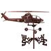 August Grove® Aleem Helicopter Weathervane Metal/Steel in Brown/Gray | 30 H x 21 W x 15.5 D in | Wayfair BCE2CCA26DBE4085BE37987DC4C3F180