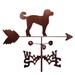 Millwood Pines Vanille Labradoodle Dog Weathervane Metal/Steel in Brown/Gray | 30 H x 21 W x 15.5 D in | Wayfair 2D1B951371FF4AF58A81E638C146C5CA