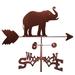 August Grove® Aletra Elephant Weathervane Metal/Steel in Brown/Gray | 30 H x 21 W x 15.5 D in | Wayfair D29CF72D649F464DB25F4B281B48C88E