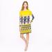 J. Crew Dresses | J.Crew Shift Dress | Color: Blue/Gold | Size: 8