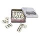 BRISA VW Collection - Volkswagen Domino-Set Spiel in Metalldose mit T1 Bulli Bus Motiv (Dashboard/Domino/28 Steine/Bunt)