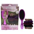 Wet Brush Set mit Haargummi für Damen, 4 Haarbürsten, 3 Satin, Rosa