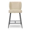 Barhocker WAYNE - Barhocker, Sandbeige & schwarzes Metall, H65