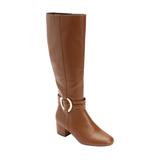 Women's The Vale Wide Calf Boot by Comfortview in Mocha (Size 10 M)