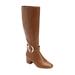 Women's The Vale Wide Calf Boot by Comfortview in Mocha (Size 8 1/2 M)