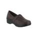 Wide Width Women's Lyndee Slip-Ons by Easy Works by Easy Street® in Brown Tool (Size 11 W)