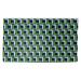 Green/White 84 x 60 x 0.2 in Area Rug - East Urban Home Geometric Green/Navy/White Area Rug Polyester | 84 H x 60 W x 0.2 D in | Wayfair